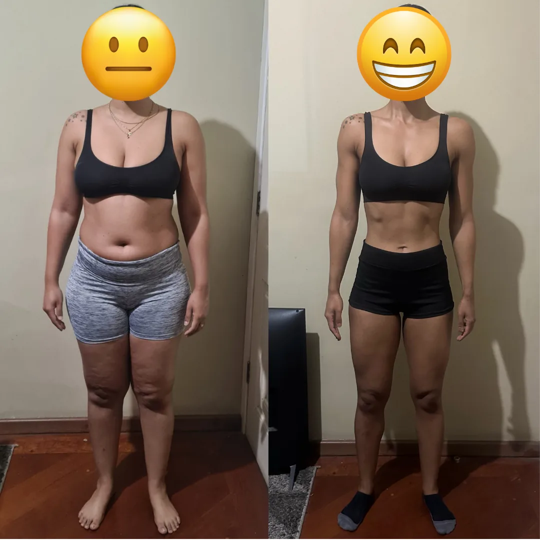 Antes e depois — Recomposição corporal