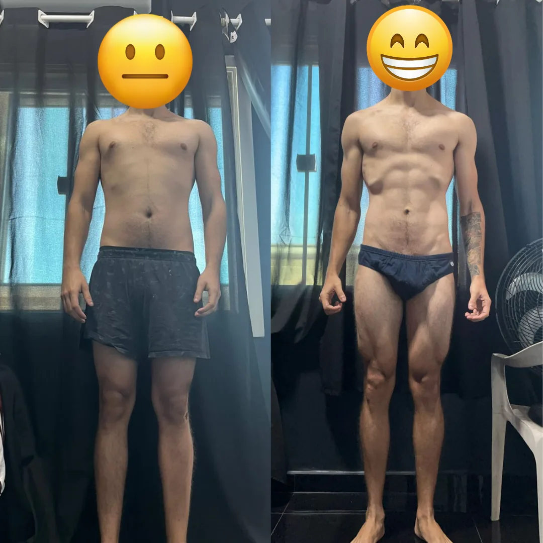 Antes e depois — Definição muscular