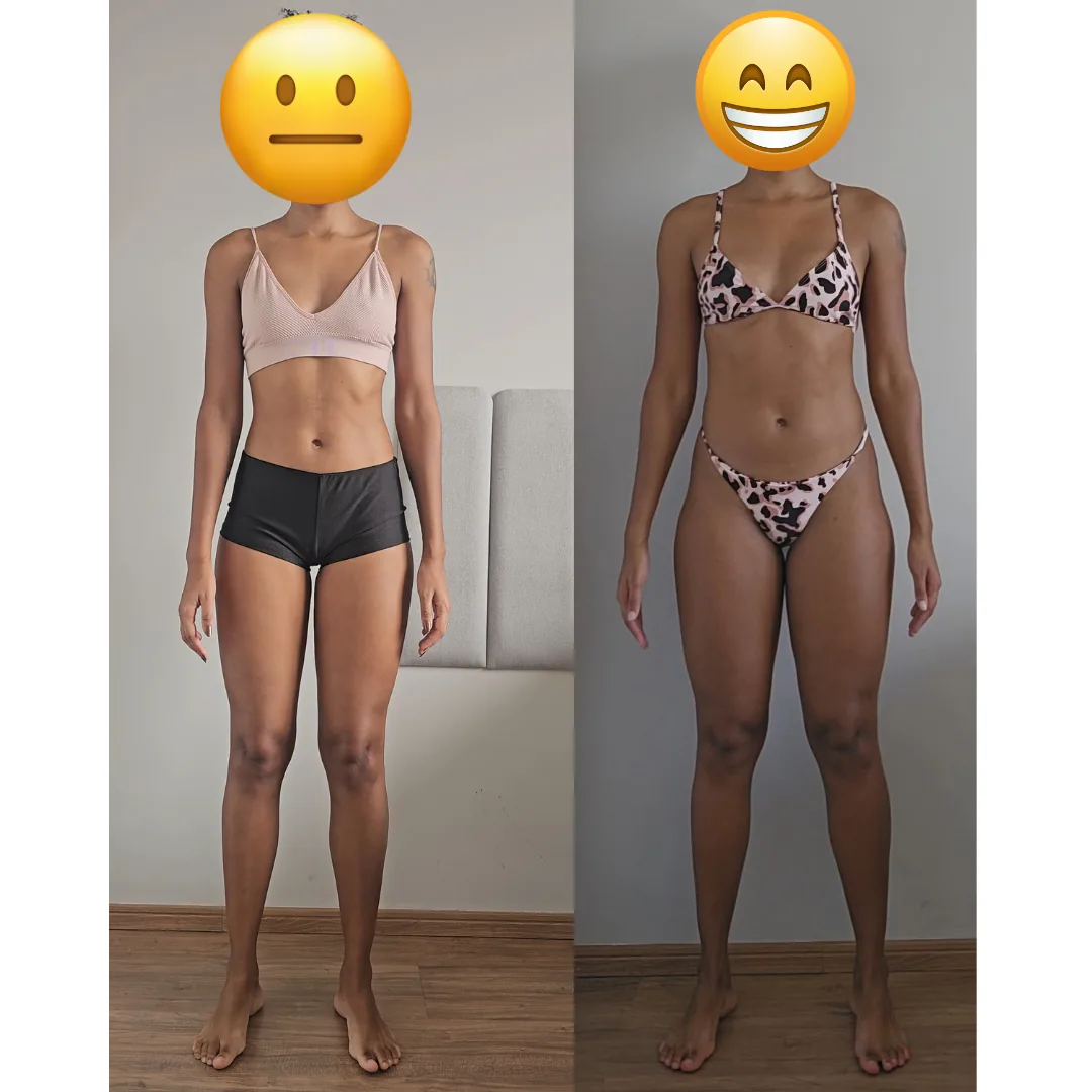 Antes e depois — Tonificação